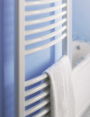 QUINN TOWEL RADIATOR CRYSTAL WHITE CURVED 730MM X 450MM
